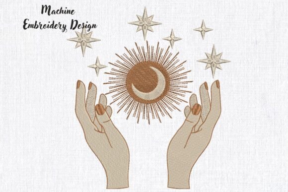 A Celestial Embroidery Design for Personalized Gifts