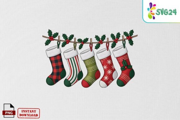 A Festive Embroidery Design for Holiday Products