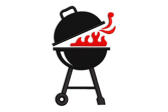 A Grill Embroidery Design That Smokes for Personalized Gifts