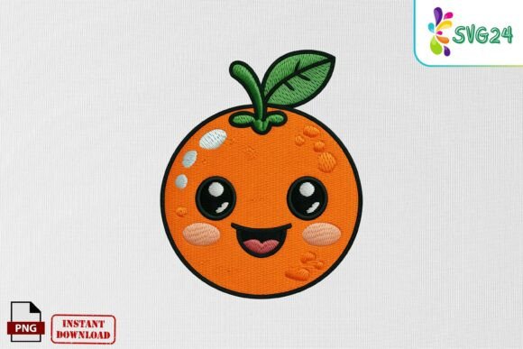 A Sweet Citrus Smile: Reviewing the Orange Face Embroidery Design