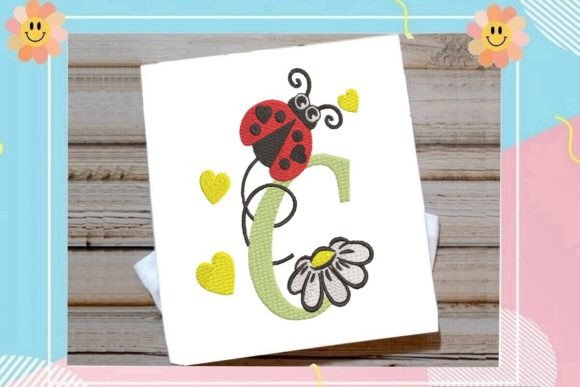 An Embroidery Designer's Review of the Ladybug C Letter Monogram