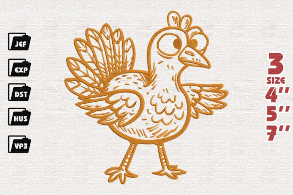 Cartoon Turkey Embroidery: A Designer's Review for Boutique Sweatshirts