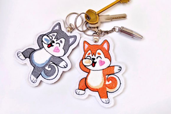 Dancing Dog Embroidery for Boutique Apparel Projects