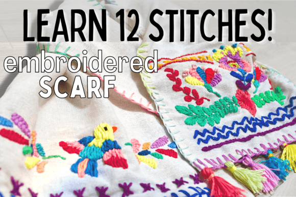 Embroidery Designer Review: Seasonal Potential of 12 Stitches on a Scarf