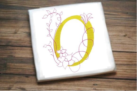 O Letter Vine Monogram Flower Embroidery Design Review