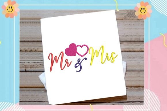 Reviewing the Colorful Mr. and Mrs. Love Embroidery Design