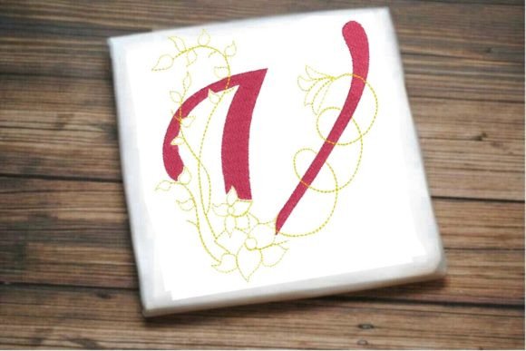 Reviewing the V Letter Vine Monogram Flower Embroidery Design