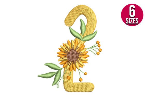 Sunflower Alphabet Number Two: A Warm Embroidered Gift
